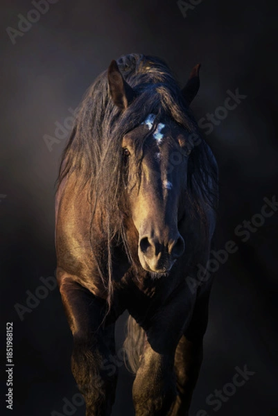 Obraz Percheron draft  horse portrait