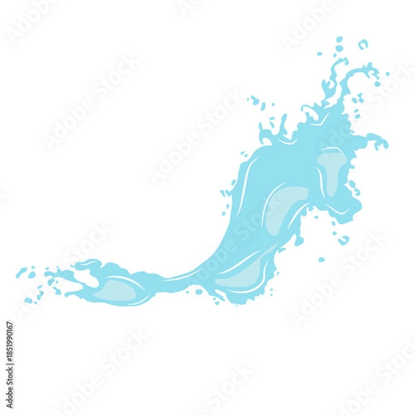 Obraz A vector water splash on a white background.