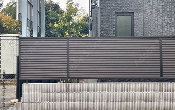 Obraz 戸建て住宅の目隠しフェンス