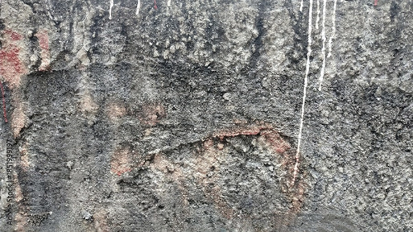 Obraz The concrete ground is bumpy and rough to the touch