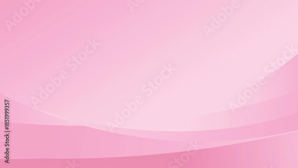 Obraz Soft Pink Abstract Wave Background with Smooth Gradient Curves Minimal Elegant Vector Design