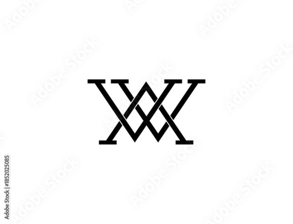 Obraz Abstract interlocking letter logo design