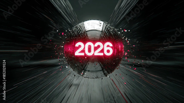 Obraz 2026 countdown, AI generated