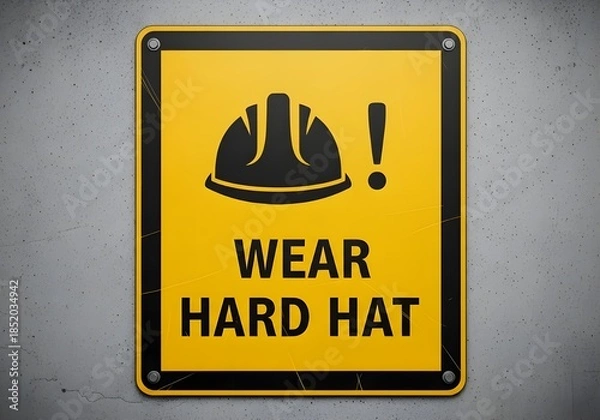 Fototapeta Industrial Safety Warning Sign Concept, danger of death