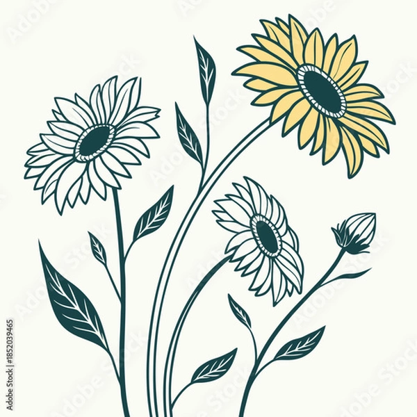 Obraz floral background with flowers