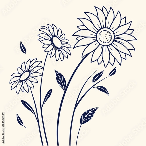 Obraz floral background with flowers