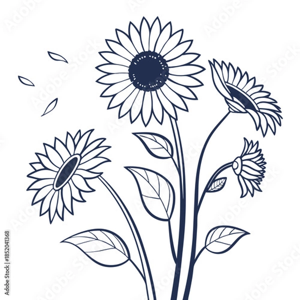 Obraz floral background with flowers