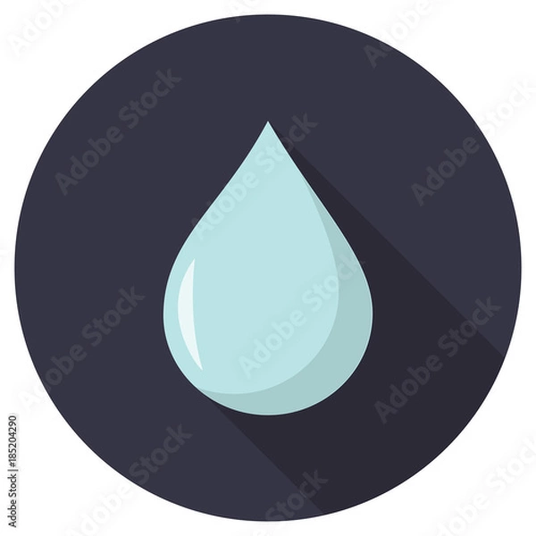 Obraz Wassertropfen Flat Design Icon