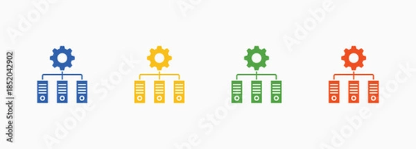 Obraz It Infrastructure Icon Set Color Multiple Style Collection Element For Design