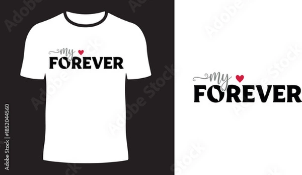 Obraz Best Forever Text Based T Shirt Design Vector