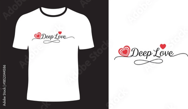 Obraz Deep Love Typography Minimalist Vector Design