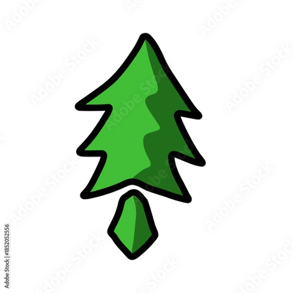 Obraz green christmas tree