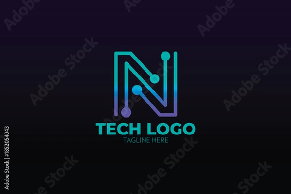 Fototapeta N Tech logo