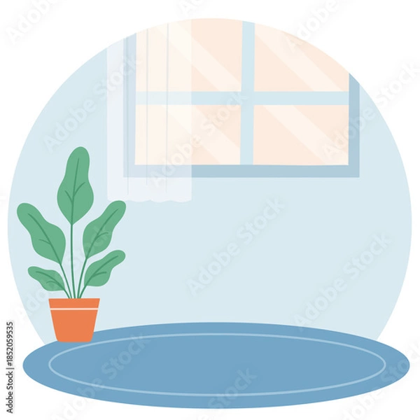 Fototapeta Room Window Background Illustration