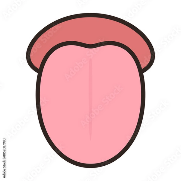 Fototapeta シンプルな挺舌のイラスト