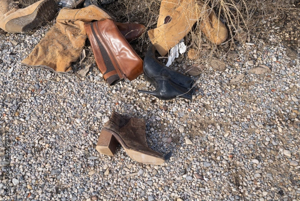 Fototapeta Zapatos en la calle