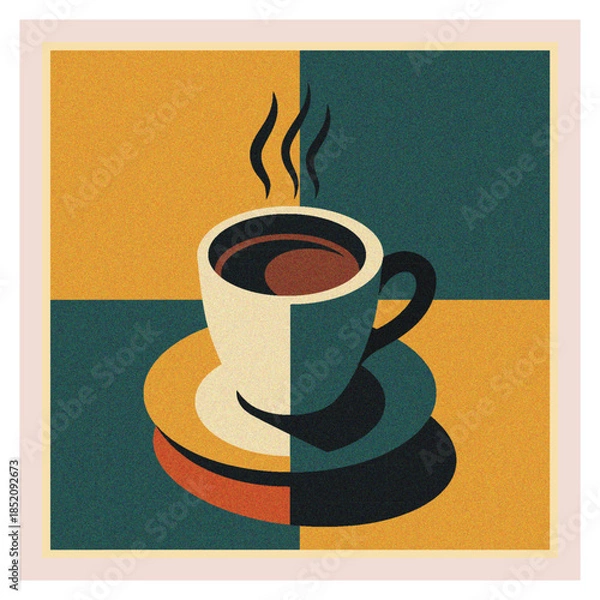 Obraz Tea Cup vector illustration