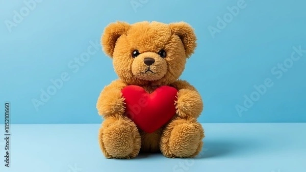 Obraz Teddy bear holding heart