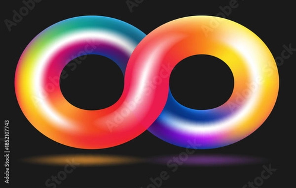 Obraz Rainbow color infinity sign