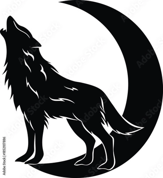 Obraz wolf head silhouette