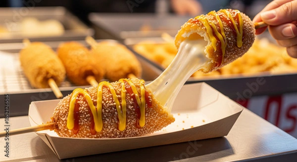 Obraz cheese corn dog korean 