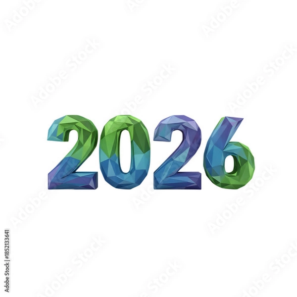 Obraz Shiny 2026 isolated on transparent background