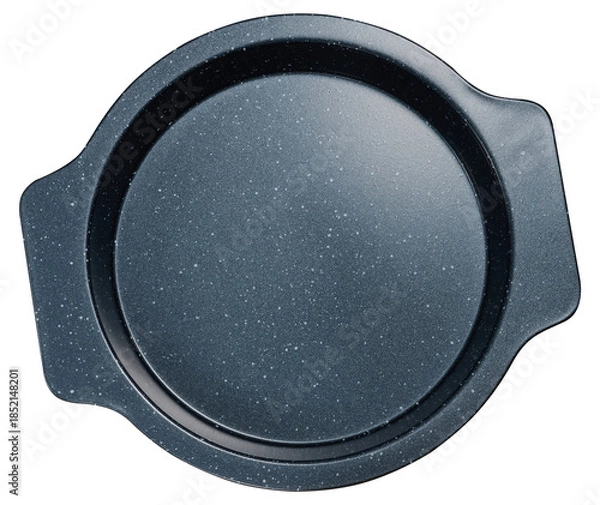 Obraz Round baking dish with granite coating on isolated background