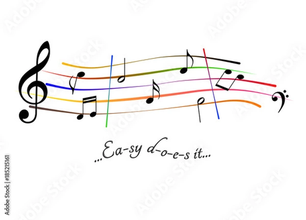 Fototapeta Musical score Easy does it