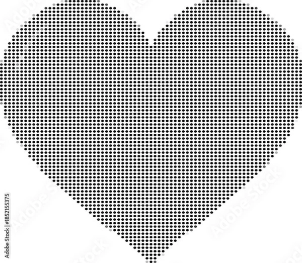 Obraz Heart Shape Dot Pattern Design For Valentine's Day Celebration