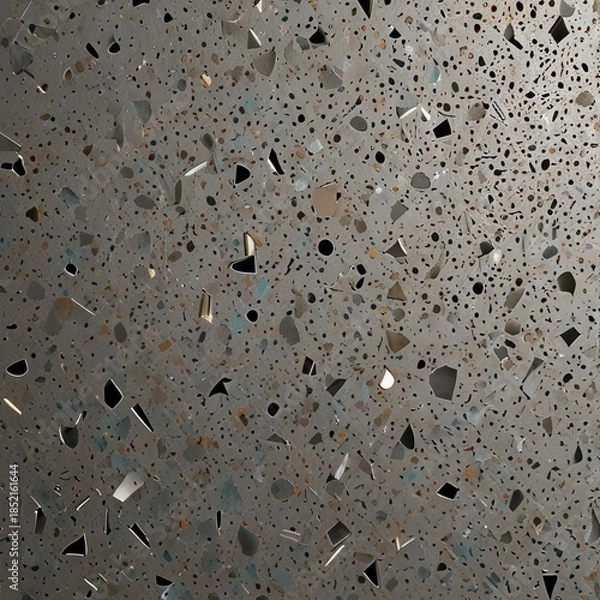 Obraz Minimal Light Gray Concrete Surface With Subtle Metallic Speckle Background