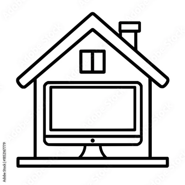 Fototapeta Smart Home Computer Screen Icon