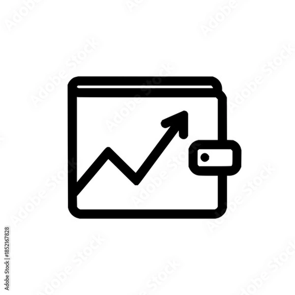 Fototapeta Growing Chart in Wallet