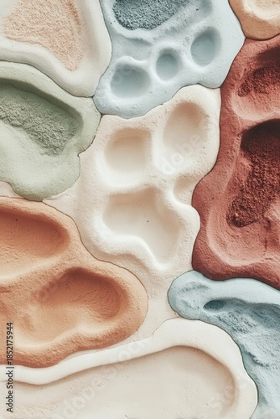 Fototapeta Abstraction with porous, mesh-like biomorphic forms united in an organic weave.