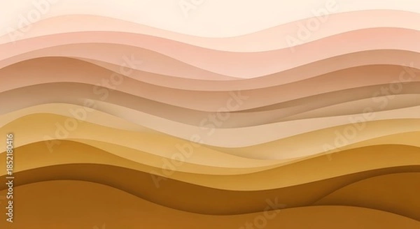 Obraz Warm Earth Tones Layered Wave Abstract Background Desert Theme