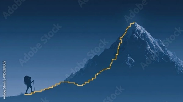 Obraz Human performance limit and growth mindset concept