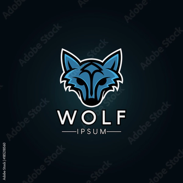Fototapeta Wolf Logo Template 