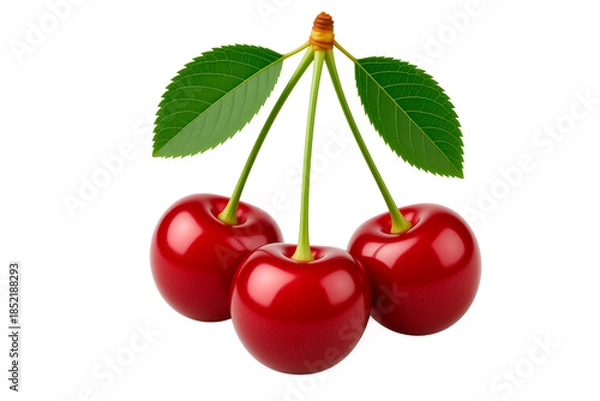 Obraz cherry with leaf
