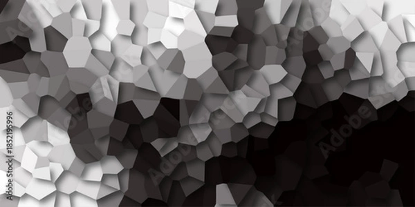 Obraz Monochromatic Abstract Geometric Mosaic with Gradient Shading and Depth Effect background pattern
