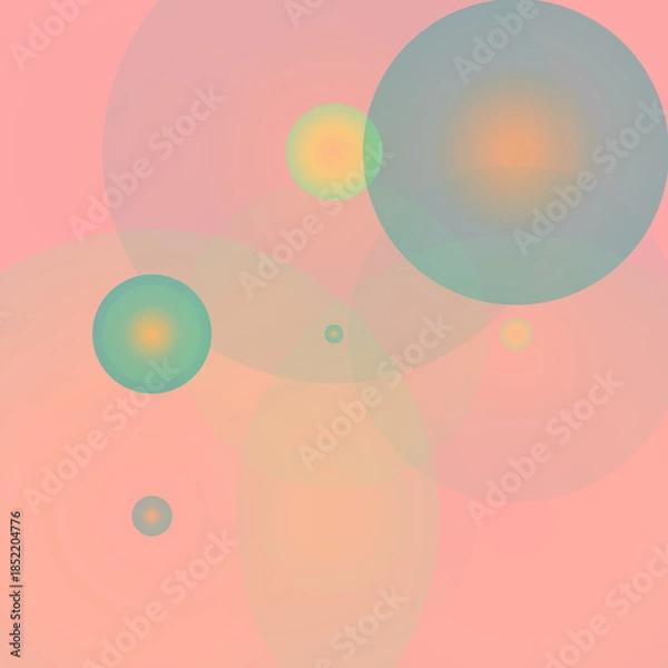 Obraz Soft Abstract Circles on Pink Background