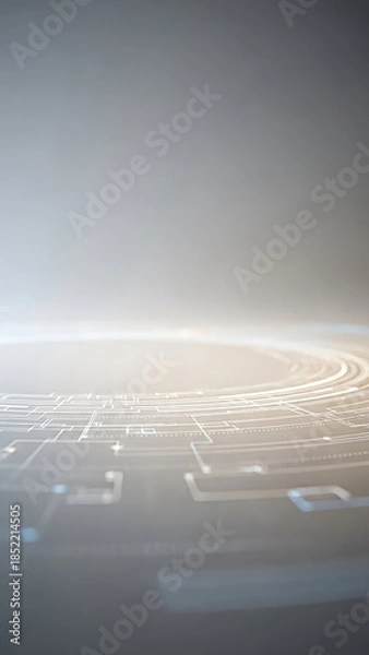 Obraz Abstract digital background with glowing circuit patterns and soft gradients.