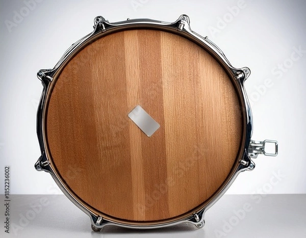 Obraz wooden drum with chrome hardware