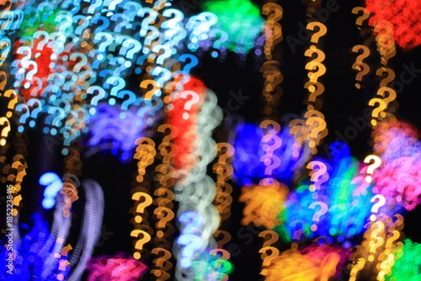 Obraz interrogative point bokeh