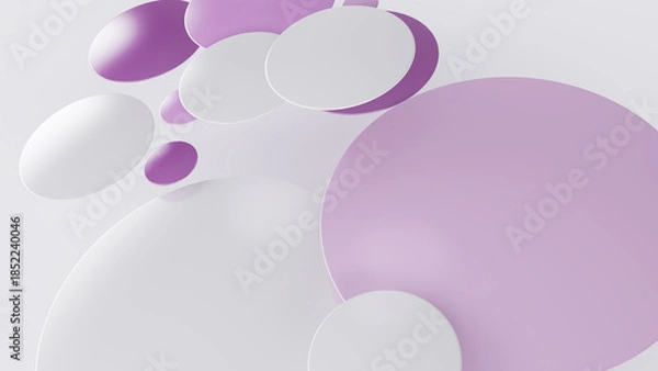 Obraz Minimalist Grey Background with Modern Circles