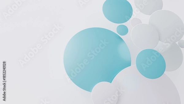 Obraz Minimalist Modern Circles on Grey Background
