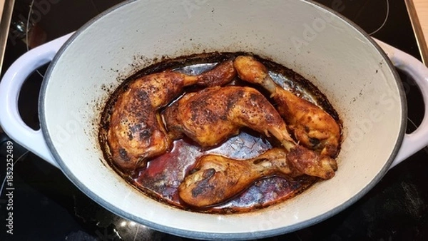 Obraz roasted chicken in a pan