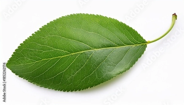 Obraz Plum Leaf Isolated On White Background