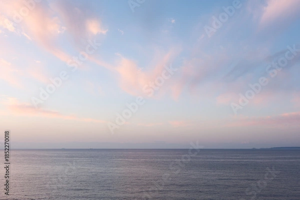 Obraz 伊豆町稲取から見る穏やかな朝の海