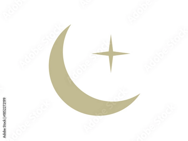 Obraz Crescent icon vector 