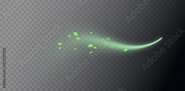 Obraz Green swirl elements