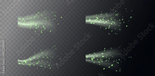 Obraz Green swirl elements